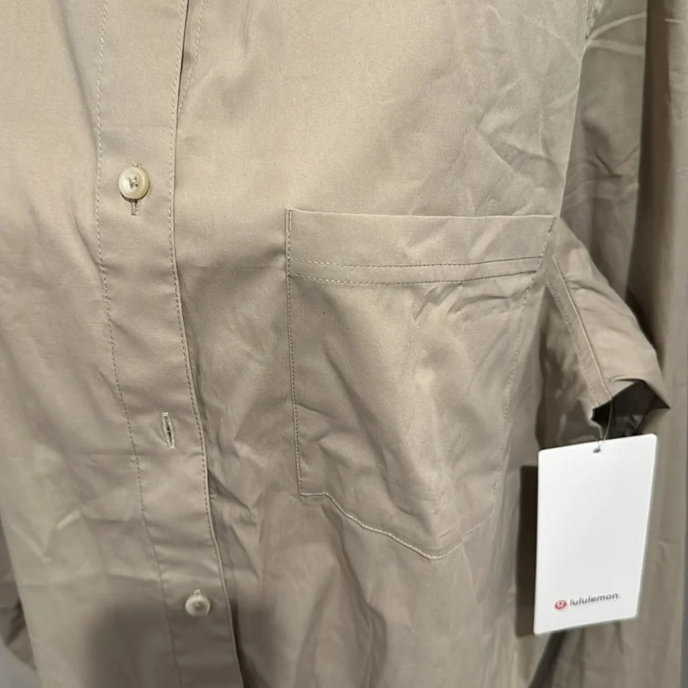 Lululemon NWT 🎉host pick🎉🎈cotton blend poplin button up shirt - Picture 9 of 12
